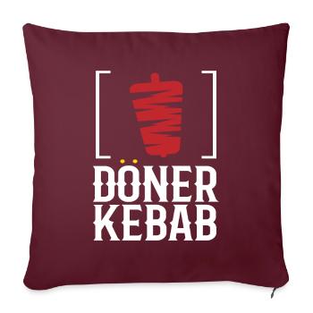 Doner Kebab Kebab Brochette De kebab Rôtisserie Snack - Housse de coussin décorative 45 x 45 cm - bordeaux - Devant