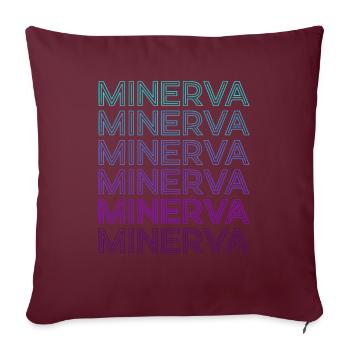Minerve Déesse grecque Déesse de la Sagesse Ret - Housse de coussin décorative 45 x 45 cm - bordeaux - Devant