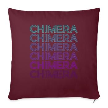 Chimère Mythologie grecque Rétro grec ancien - Housse de coussin décorative 45 x 45 cm - bordeaux - Devant