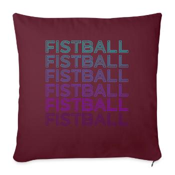 Fistball Rétro - Housse de coussin décorative 45 x 45 cm - bordeaux - Devant