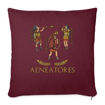 Römische Musiker in der Legion - Aeneatores - Sofakissenbezug 45 x 45 cm - Burgunderrot - Vorne