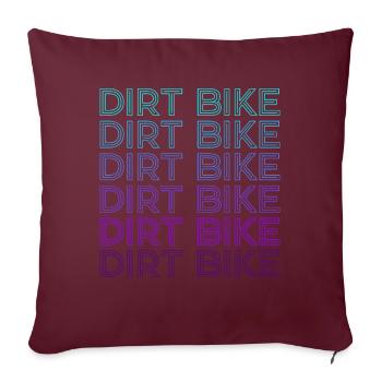 Dirt Bike Motocross Dirt Biking Biker Retro - Sofakissenbezug 45 x 45 cm - Burgunderrot - Vorne