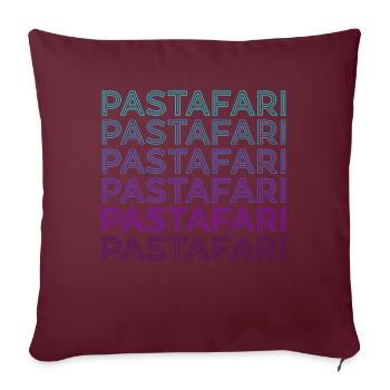 Pastafari Flying Spaghetti Monster FSM Rétro - Housse de coussin décorative 45 x 45 cm - bordeaux - Devant