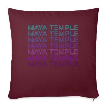 Temple Maya Ancienne Pyramide Maya Aztèques Rétro - Housse de coussin décorative 45 x 45 cm - bordeaux - Devant