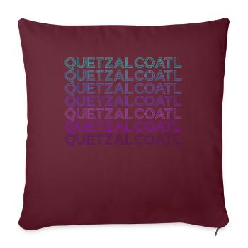 Quetzalcoatl Ancienne Divinité Aztèques Maya Retro - Housse de coussin décorative 45 x 45 cm - bordeaux - Devant