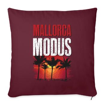Mode Majorque - Housse de coussin décorative 45 x 45 cm - bordeaux - Devant