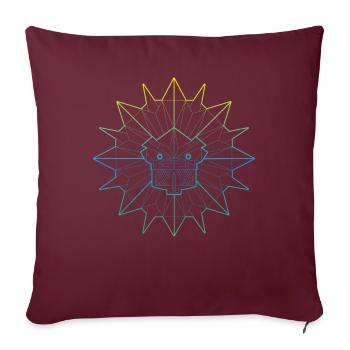Quetzalcoatl Polygone Ancien Serpent Aztèque Maya - Housse de coussin décorative 45 x 45 cm - bordeaux - Devant
