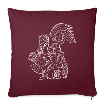 Huitzilopochtli Aztèque Dieu Aztèque Mythologie Maya - Housse de coussin décorative 45 x 45 cm - bordeaux - Devant