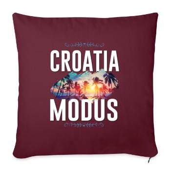 Mode Croatie - Housse de coussin décorative 45 x 45 cm - bordeaux - Devant