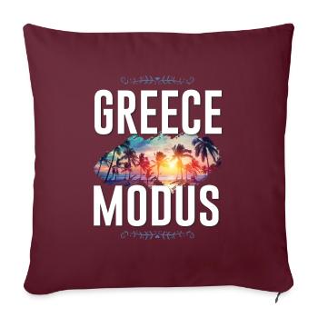 Mode Grèce - Housse de coussin décorative 45 x 45 cm - bordeaux - Devant