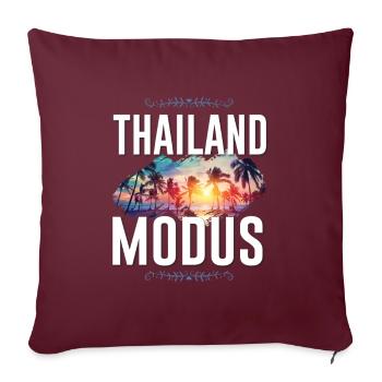 Mode Thaïlande - Housse de coussin décorative 45 x 45 cm - bordeaux - Devant