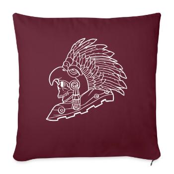 Aztèque Eagle Warrior Mayan Skull Inca - Housse de coussin décorative 45 x 45 cm - bordeaux - Devant