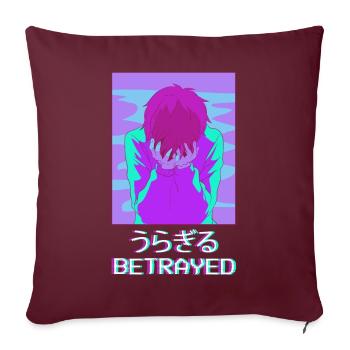 Emo Anime Junge Vaporwave Ästhetische Betrogene Ge - Sofakissenbezug 45 x 45 cm - Burgunderrot - Vorne