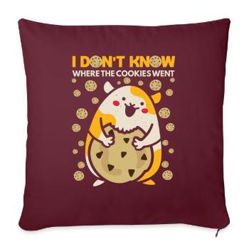 Hamster Cookies Cookies Cookies Hamster Cheeks Snacks - Housse de coussin décorative 45 x 45 cm - bordeaux - Devant