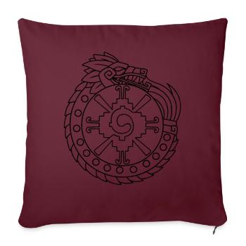 Quetzalcoatl Ouroboros Aztèques Ancien Maya Inca Gesc - Housse de coussin décorative 45 x 45 cm - bordeaux - Devant