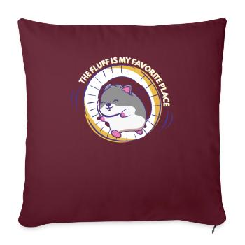 Hamster Races Hamster Fluff Endroit préféré Rongeur - Housse de coussin décorative 45 x 45 cm - bordeaux - Devant
