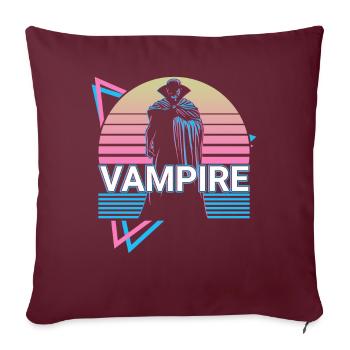 Vampire Halloween Bloodsucker Retro Cadeau - Housse de coussin décorative 45 x 45 cm - bordeaux - Devant