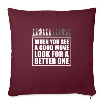 Voir bon mouvement Regarder mieux Une sagesse d’échecs - Housse de coussin décorative 45 x 45 cm - bordeaux - Devant