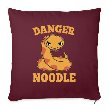 Danger Noodle Snake Cadeau - Housse de coussin décorative 45 x 45 cm - bordeaux - Devant
