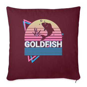 Goldfish Retro Cadeau - Housse de coussin décorative 45 x 45 cm - bordeaux - Devant