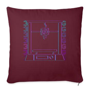 Impression 3D Imprimante 3D Retro Gift - Housse de coussin décorative 45 x 45 cm - bordeaux - Devant