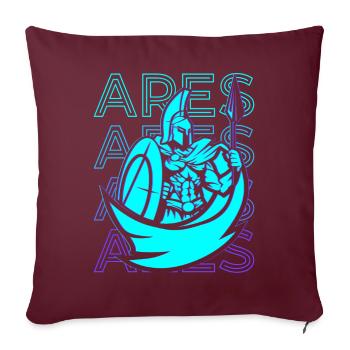 Ares Griechischer Gott Krieg Retro Geschenk - Sofakissenbezug 45 x 45 cm - Burgunderrot - Vorne