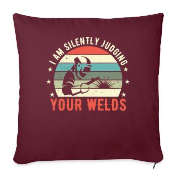 Drôle de soudeur Cadeau de soudeur - Housse de coussin décorative 45 x 45 cm - bordeaux - Devant