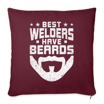 Drôle de soudeur Cadeau de soudeur - Housse de coussin décorative 45 x 45 cm - bordeaux - Devant