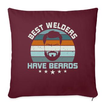 Drôle de soudeur Cadeau de soudeur - Housse de coussin décorative 45 x 45 cm - bordeaux - Devant