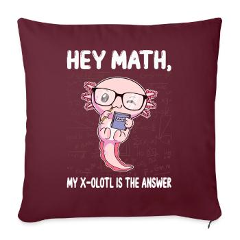 Drôle Math Axolotl Math Cadeau - Housse de coussin décorative 45 x 45 cm - bordeaux - Devant