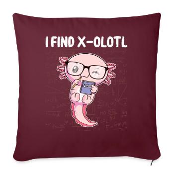 Drôles Mathématiques Kawaii Axolotl Mathématiques Gesch - Housse de coussin décorative 45 x 45 cm - bordeaux - Devant
