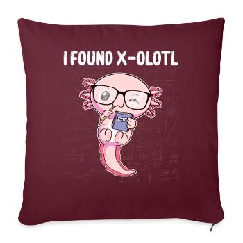 Drôles Mathématiques Kawaii Axolotl Mathématiques Gesch - Housse de coussin décorative 45 x 45 cm - bordeaux - Devant
