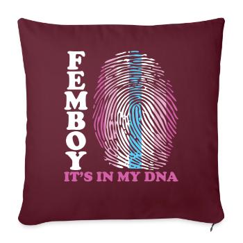 Lustiges Femboy-Flaggen-Geschenk - Sofakissenbezug 45 x 45 cm - Burgunderrot - Vorne