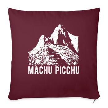 Machu Picchu Pérou Inca Cadeau - Housse de coussin décorative 45 x 45 cm - bordeaux - Devant