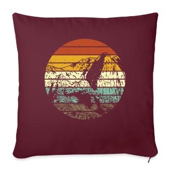 Machu Picchu Pérou Inca Rétro Vintage Cadeau - Housse de coussin décorative 45 x 45 cm - bordeaux - Devant