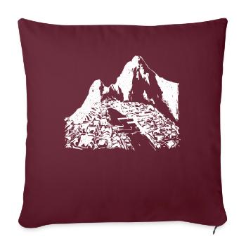 Machu Picchu Pérou Inca Cadeau - Housse de coussin décorative 45 x 45 cm - bordeaux - Devant
