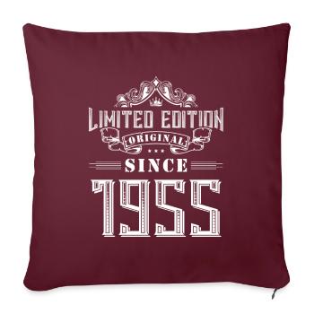 Édition limitée 1955 - Housse de coussin décorative 45 x 45 cm - bordeaux - Devant