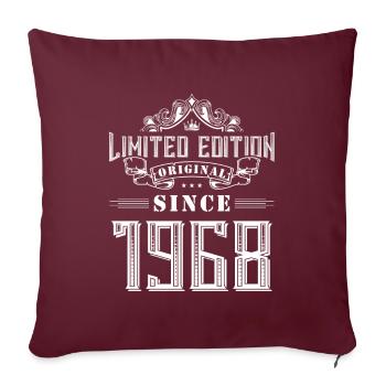 Édition limitée 1968 - Housse de coussin décorative 45 x 45 cm - bordeaux - Devant