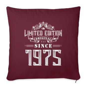 Édition limitée 1975 - Housse de coussin décorative 45 x 45 cm - bordeaux - Devant