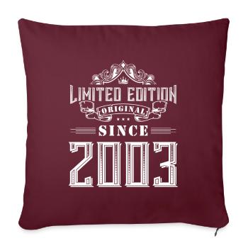 2003 limited edition - Sofakissenbezug 45 x 45 cm - Burgunderrot - Vorne