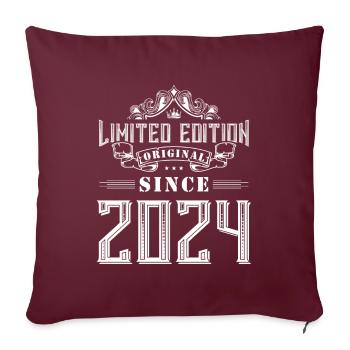 Édition limitée 2024 - Housse de coussin décorative 45 x 45 cm - bordeaux - Devant