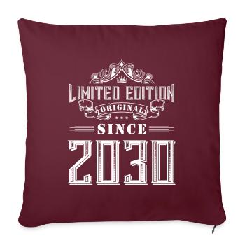 Édition limitée 2030 - Housse de coussin décorative 45 x 45 cm - bordeaux - Devant