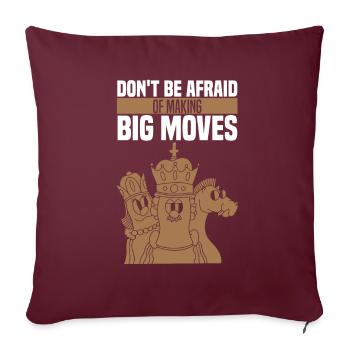 Joueur d’échecs Sagesse peur des grands coups - Housse de coussin décorative 45 x 45 cm - bordeaux - Devant