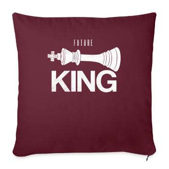 Future King Chess Gentlemen Pièce d’échecs - Housse de coussin décorative 45 x 45 cm - bordeaux - Devant