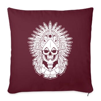 Aztèque Eagle Warrior Mayan Skull Inca - Housse de coussin décorative 45 x 45 cm - bordeaux - Devant