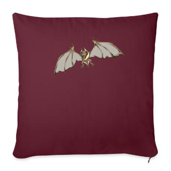 Monster Animals - Chauve-souris d’horreur - Housse de coussin décorative 45 x 45 cm - bordeaux - Devant