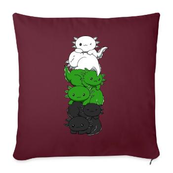 Neutrois Flagge Axolotl Haufen Kawaii Neutrois Sto - Sofakissenbezug 45 x 45 cm - Burgunderrot - Vorne