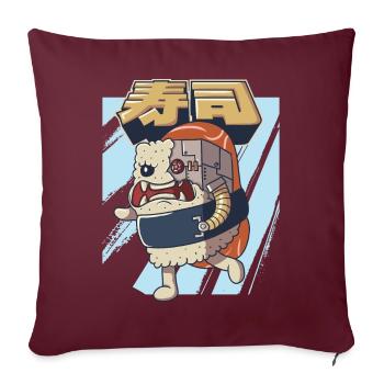 Cyborg Japanese Sushi Monster Cyber Punk Cyber - Sofakissenbezug 45 x 45 cm - Burgunderrot - Vorne