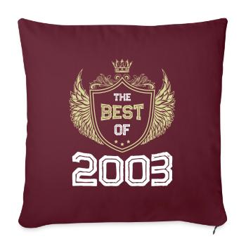 2003 best of - Sofakissenbezug 45 x 45 cm - Burgunderrot - Vorne