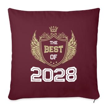 2028 best of - Housse de coussin décorative 45 x 45 cm - bordeaux - Devant